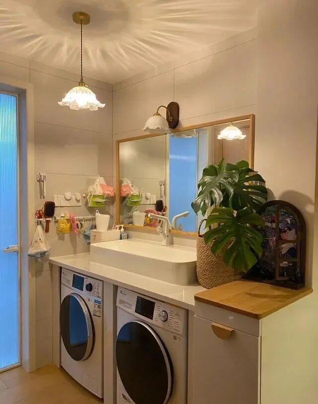 阳台洗衣机_洗衣机 阳台 卫生间_独立洗衣房方案