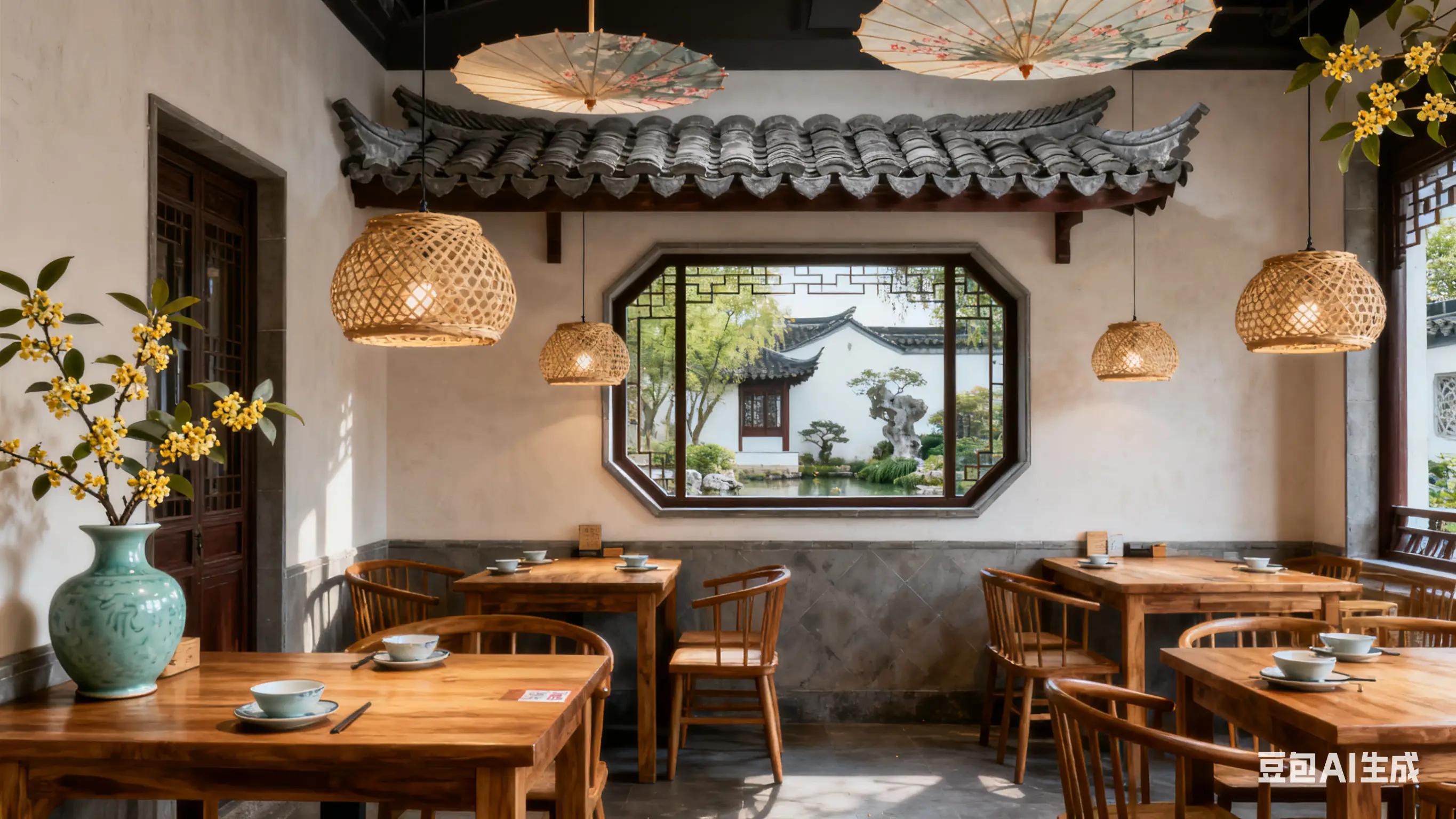 餐饮店面装饰设计图片_杭州小餐馆特色装修公司推荐_花万里设计公司