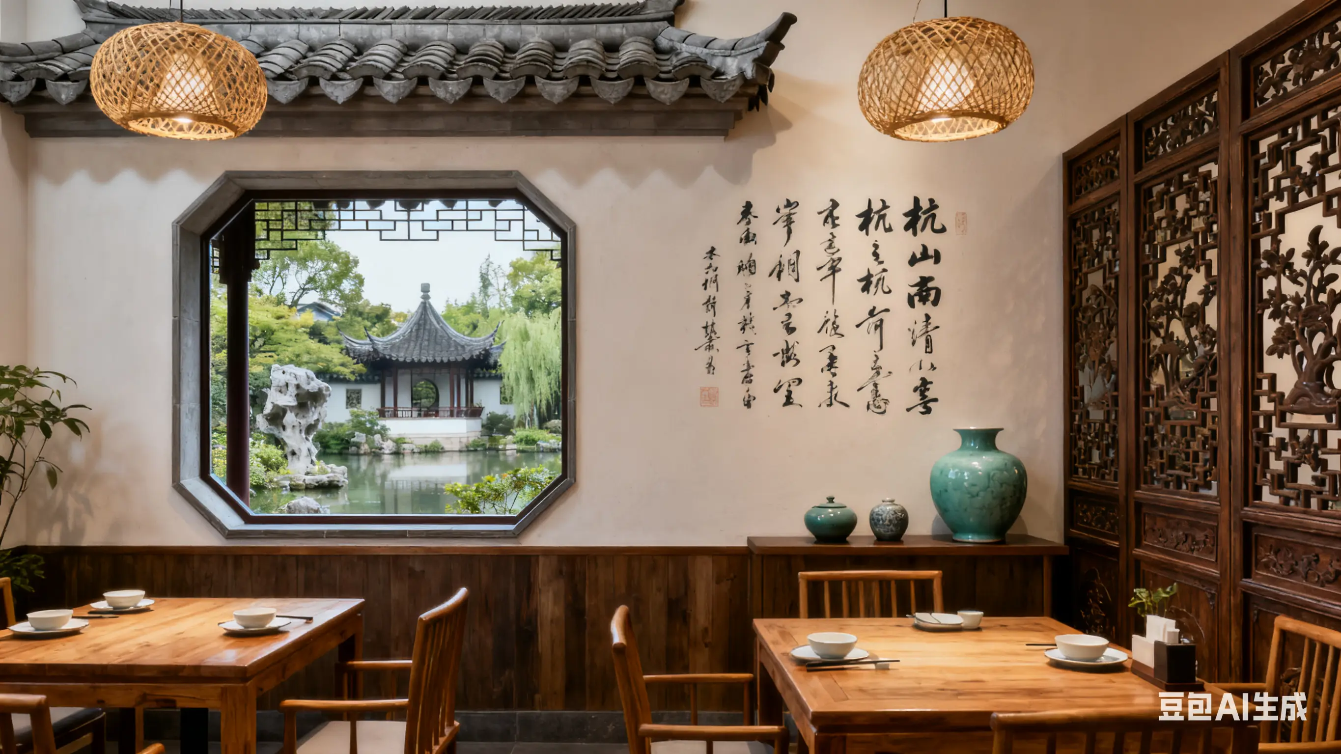 餐饮店面装饰设计图片_花万里设计公司_杭州小餐馆特色装修公司推荐