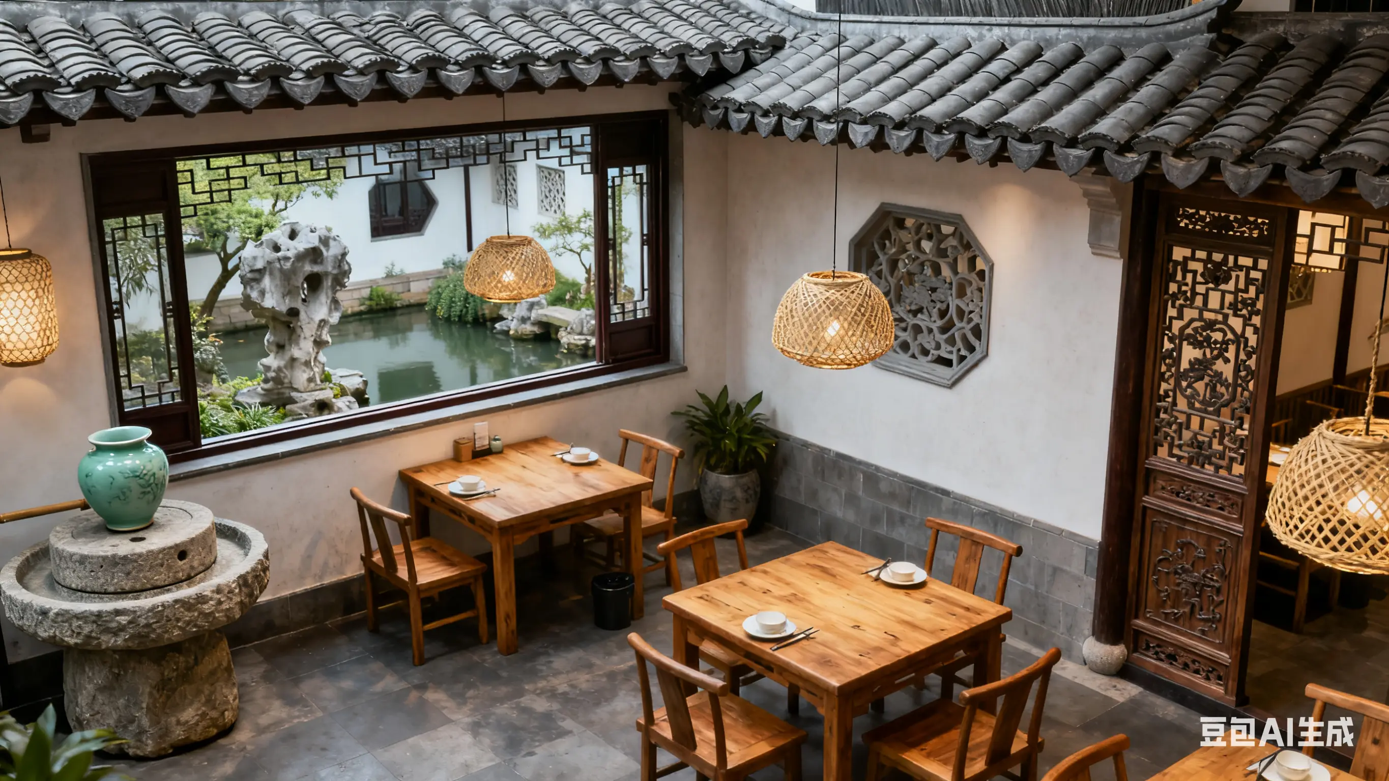 花万里设计公司_餐饮店面装饰设计图片_杭州小餐馆特色装修公司推荐