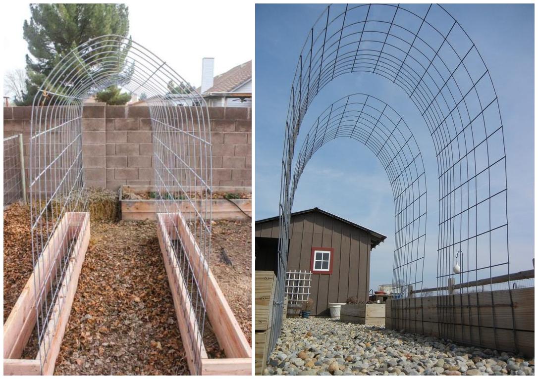 废旧铁丝不要扔,拧几下能当花架子,养花种菜更简单,反正不花钱(图4) 废旧铁丝制作花架教程_阳台木花架_DIY铁丝花架子