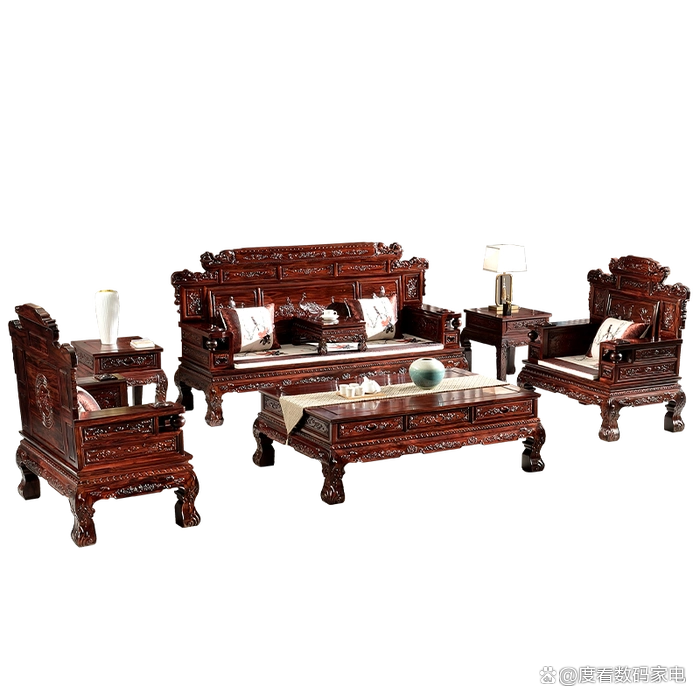 十大热门实木家具推荐:这10款工艺精湛,坚固耐用,家居必备(图20) 传统家具_泽林木韵黑酸枝新中式沙发_实木家具品牌排行榜前十名