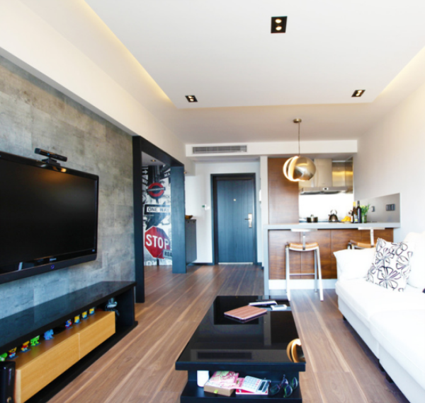 两房一厅怎么装修?别出心裁的两房一厅装修案例(图1) 2室1厅装修图片_老式房屋焕新设计_60平米两房一厅装修案例