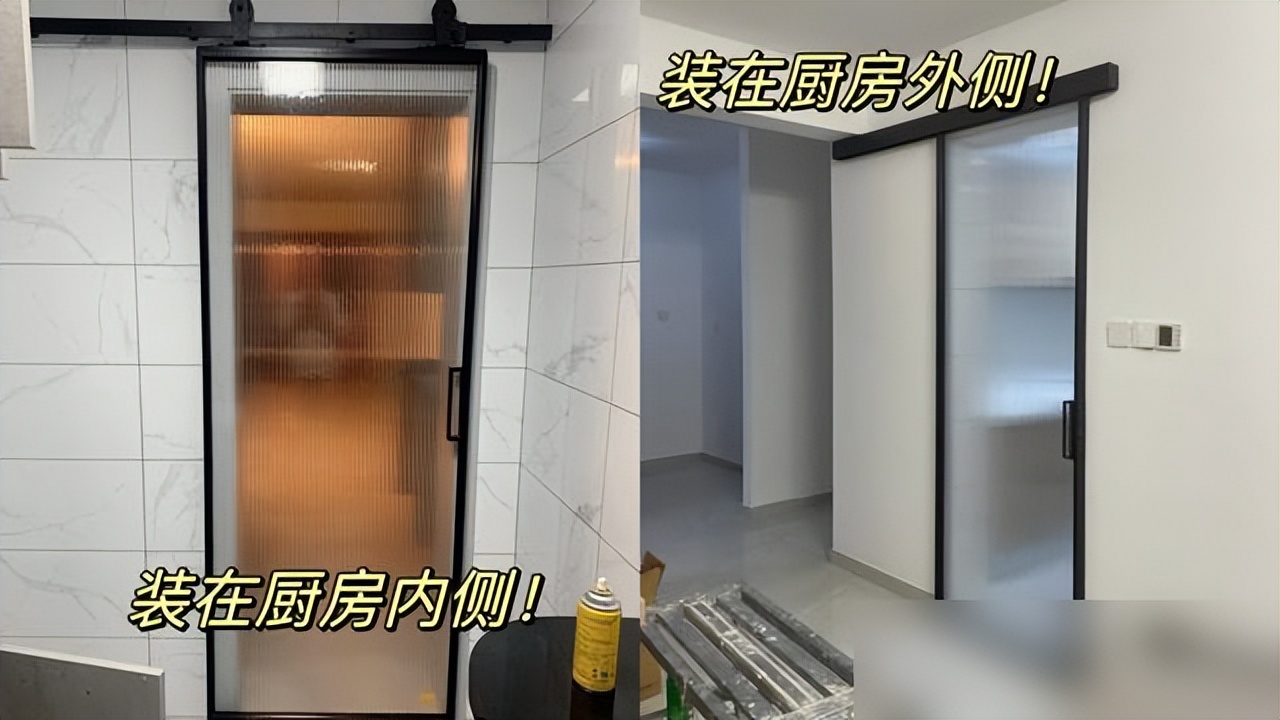 下次装修,厨房再也不用推拉门了,学人家装口袋门,真的太聪明了(图2) 卫生间口袋门安装_厨房做移门,门套多宽_厨房口袋门设计