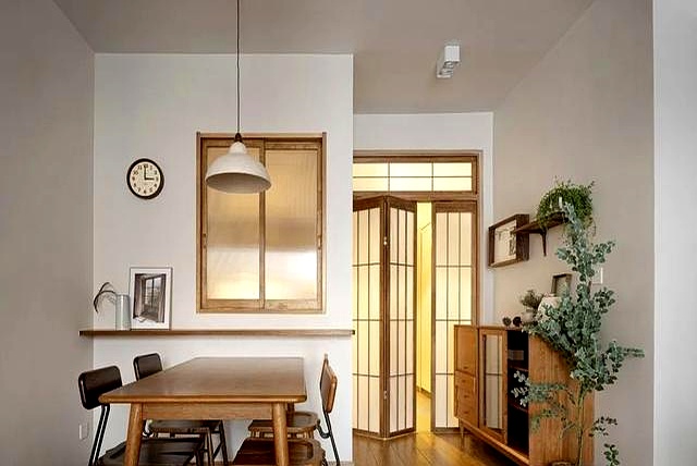邻居家80㎡日式玄关太惊艳!简单装出治愈感,看完想照搬(图16) 邻居只动了3个地方改造_80㎡住出120㎡的松弛感_厨房门装修效果图小户