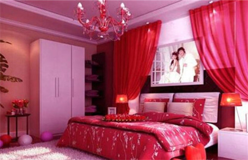 5款婚房布置效果图 总有一款可以打动你(图2) 婚庆新房布置图片大全_婚房布置效果图_喜庆浪漫婚房布置