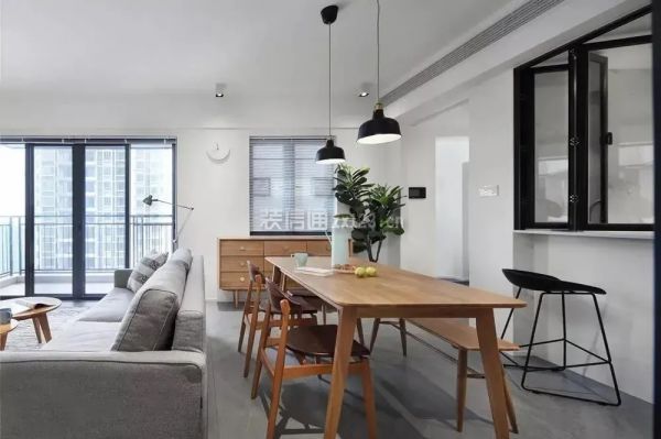 小户型客厅怎么布置?7种布置方案,小客厅也能显大气!(图2) 客餐厅一体化设计