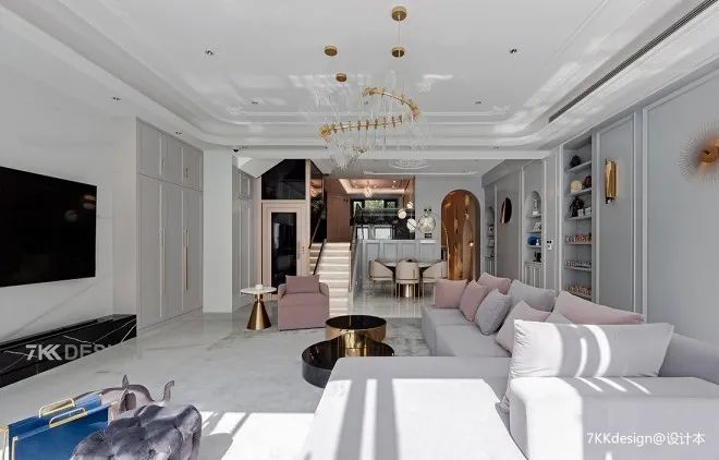 上海480㎡豪宅,私家电梯+影音室+游乐园,等我有了别墅也要这样装(图13) 别墅设计_品质生活_90房子装修设计效果图