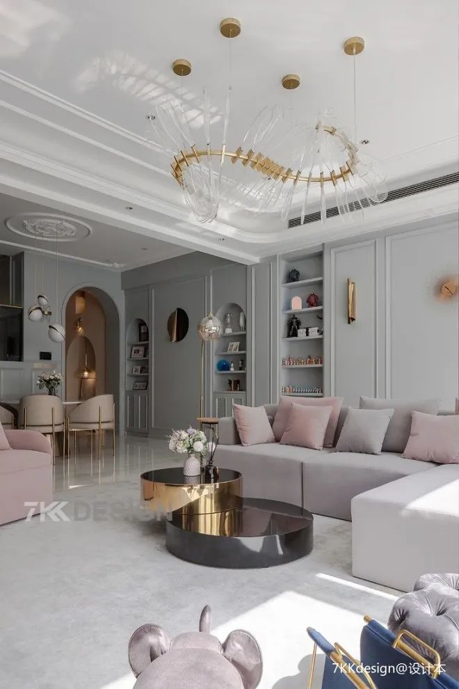 上海480㎡豪宅,私家电梯+影音室+游乐园,等我有了别墅也要这样装(图15) 90房子装修设计效果图_品质生活_别墅设计