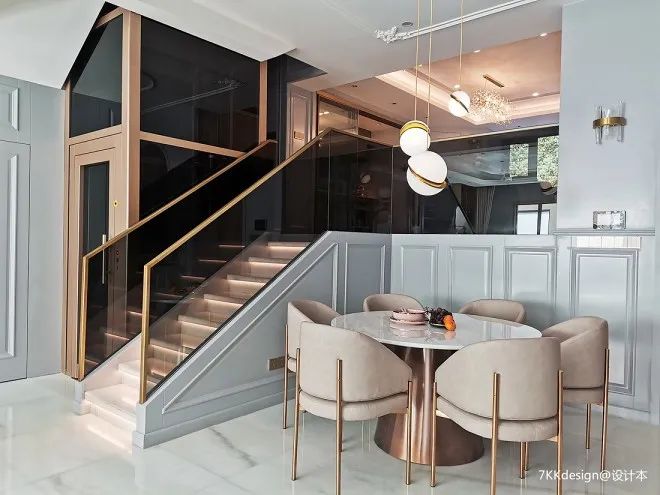 上海480㎡豪宅,私家电梯+影音室+游乐园,等我有了别墅也要这样装(图25) 90房子装修设计效果图_品质生活_别墅设计