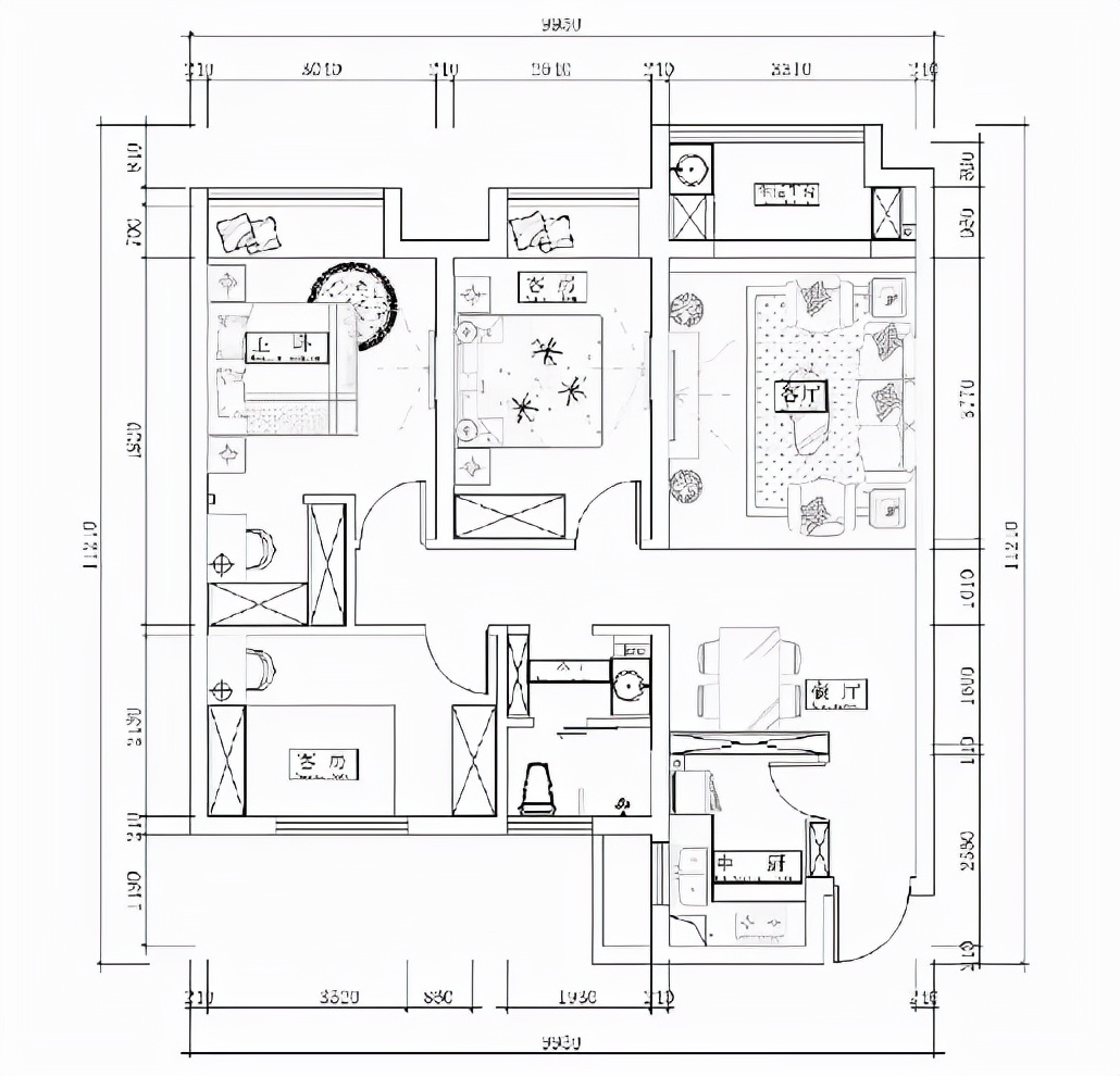 90房子装修设计效果图_安徽90后夫妻收纳装修_83㎡全屋打满柜子收纳教科书