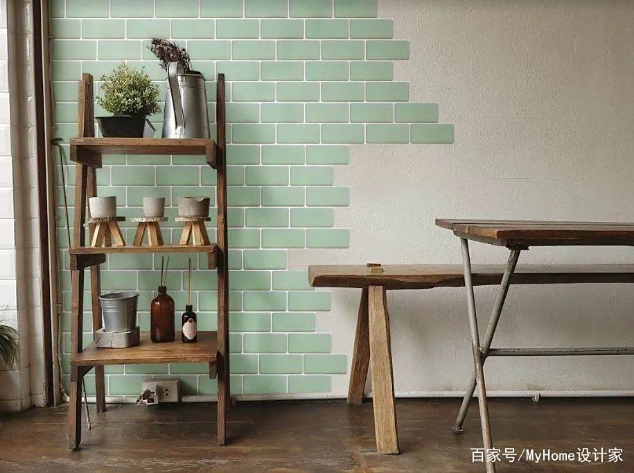 花砖墙贴DIY技巧_瓷砖怎么做拼花_花砖墙贴局部装修