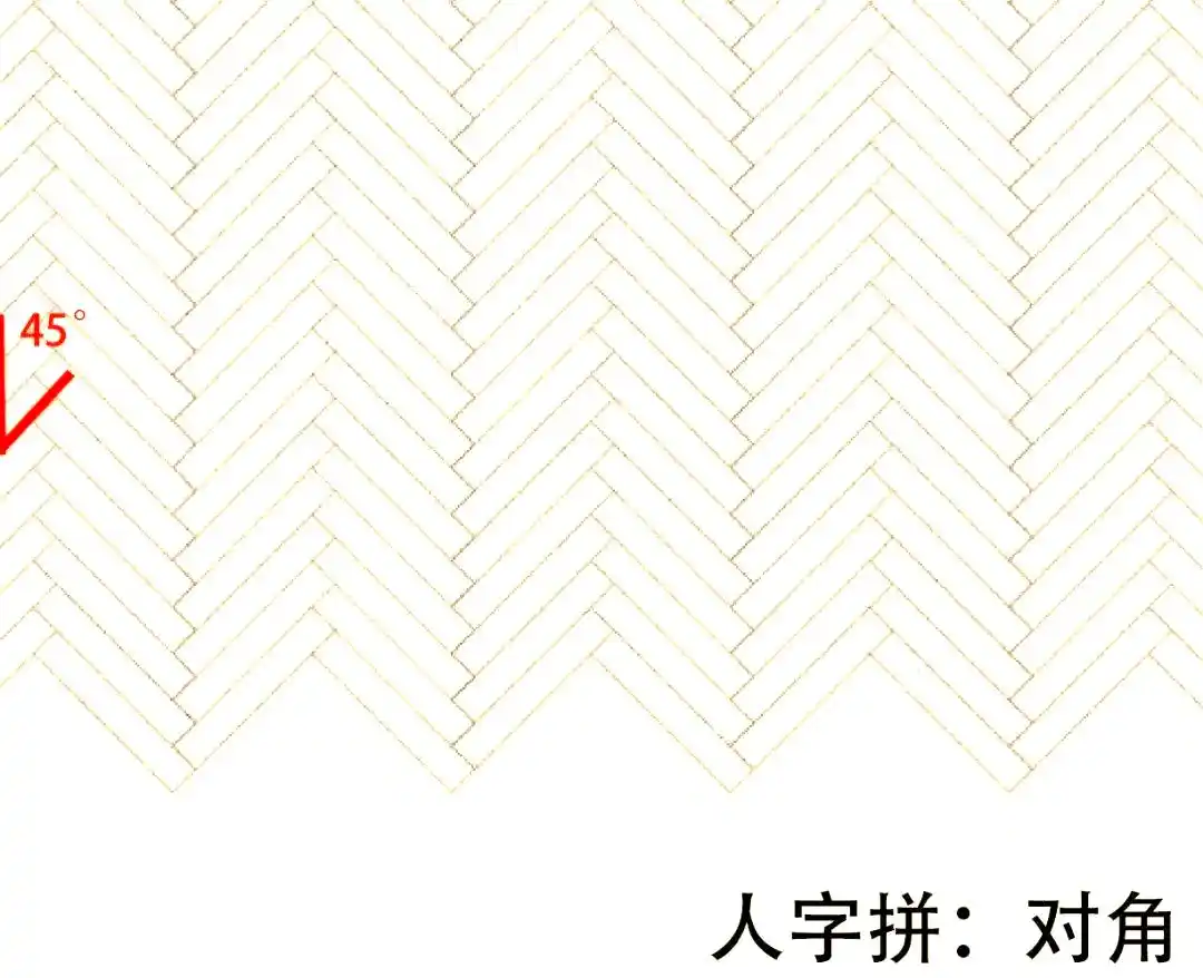 瓷砖怎么做拼花_瓷砖创意铺贴方式_鱼骨拼接法 人字形铺贴法