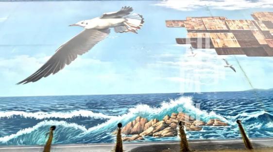 美“画”威海!(图11) 个性墙面涂鸦图片大全_新威附路艺术街区_威海彩绘街道