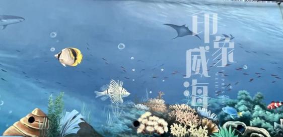 美“画”威海!(图10) 新威附路艺术街区_个性墙面涂鸦图片大全_威海彩绘街道