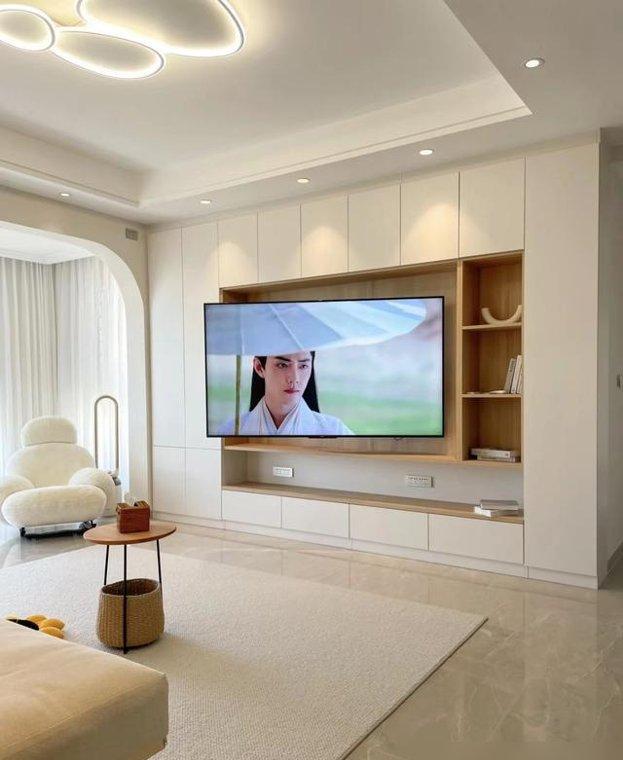 一切没有实用价值的电视墙,请不要再做了(图21) 客厅电视瓷砖背景墙效果图2025_电视墙设计_悬浮电视柜安装