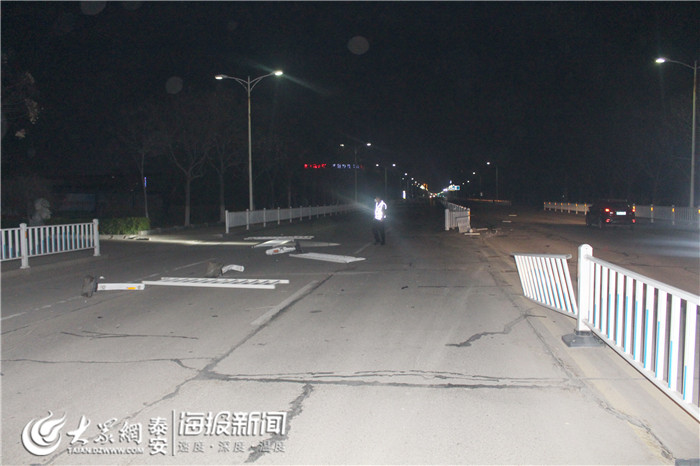 宁阳县交警护栏被撞事故_桑塔纳高速错过出口倒车 后面车子无奈撞护栏_肇事逃逸桑塔纳轿车
