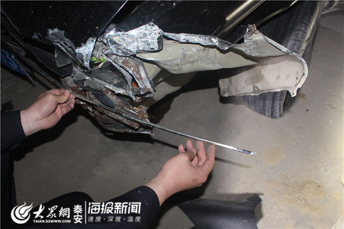 宁阳县交警护栏被撞事故_桑塔纳高速错过出口倒车 后面车子无奈撞护栏_肇事逃逸桑塔纳轿车