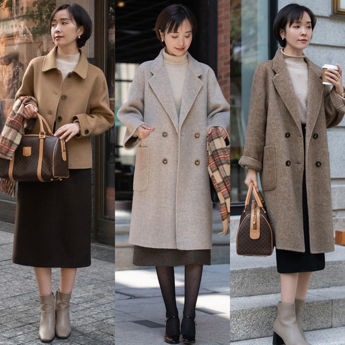 极简主义实用衣橱_秋冬穿搭40+女生外套_淘宝网购物女装外套妮子风衣