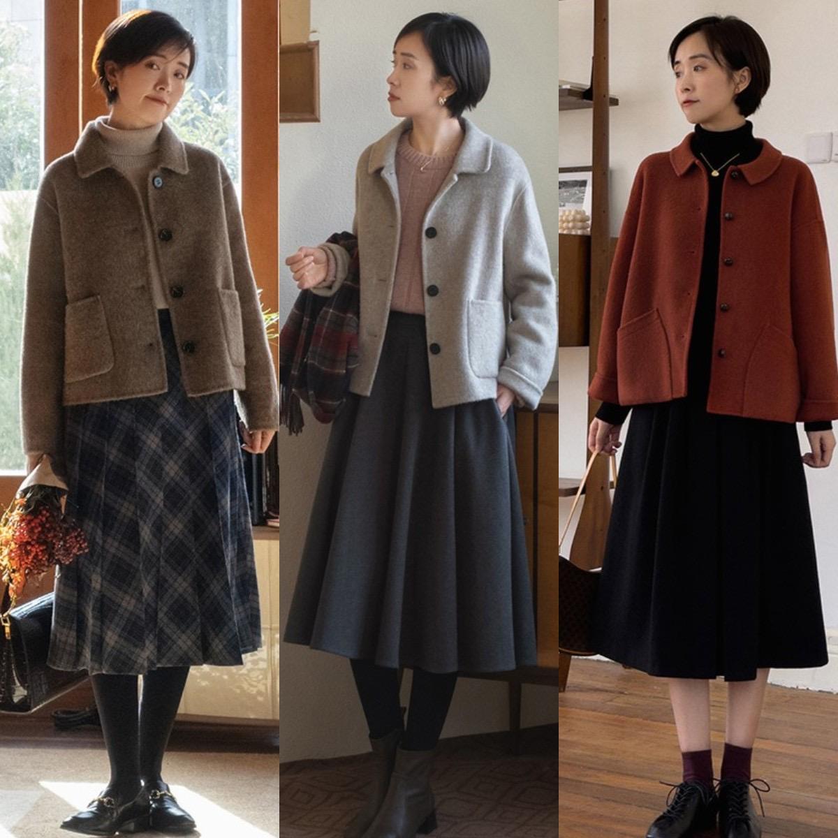 极简主义实用衣橱_秋冬穿搭40+女生外套_淘宝网购物女装外套妮子风衣