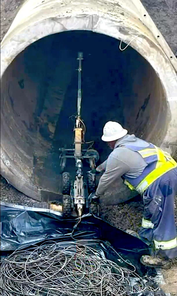 加拿大卡尔加里PCCP爆管事件_供水管道抢修方案_PCCP管道断丝检测隐患抢修