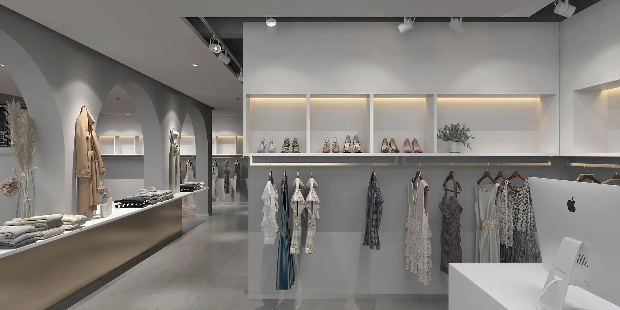 陕西商铺门面装修设计要点,商超门店装修,生鲜超市装修(图1) 小店面装修风格_陕西商铺门面装修设计施工_西安商铺门面装修设计