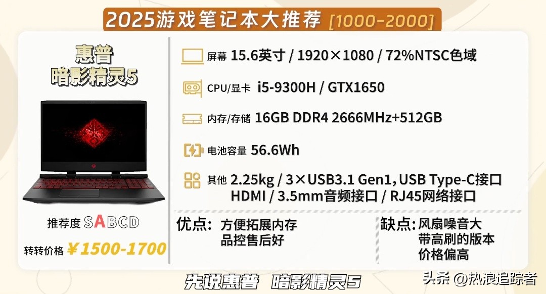 2025年全价位游戏本红黑榜!从1000到10000,这23款闭眼选不踩雷(图2) 高性价比游戏本推荐_游戏本选购指南_雷神游戏本 售后