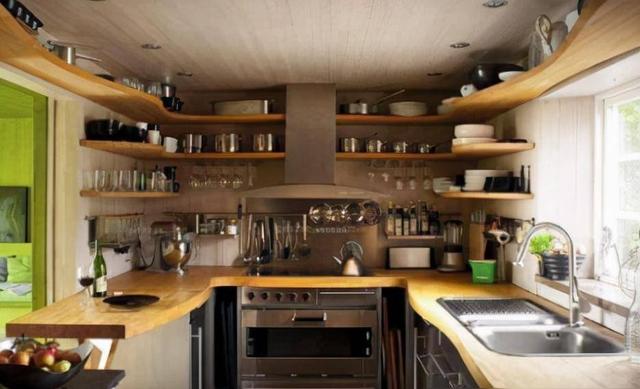 越来越多人厨房不装吊柜了,年轻人都这样设计,美观实用还省钱(图3) 现代厨房置物架优化_日式厨房装修风格图片_小户型置物架选择趋势