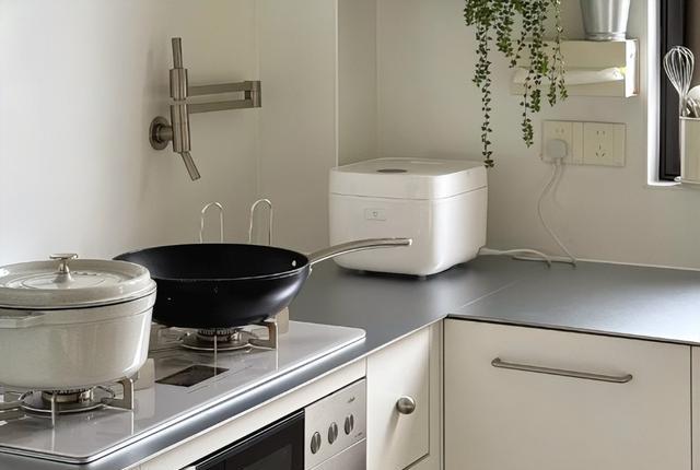 温州发现一户人家厨房,因太会设计而走红,真是脑洞大开,晒晒(图8) 厨房转角空间创新利用_智能抽屉设计升级_日式厨房装修风格图片