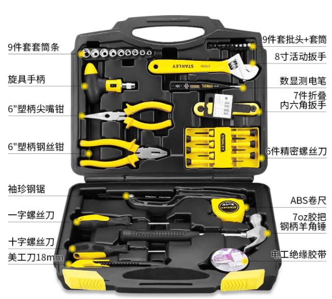 家居维修小帮手:史丹利45件套工具套装组合评测(图3) 史丹利45件套工具套装_维修工具套装_史丹利家用工具箱