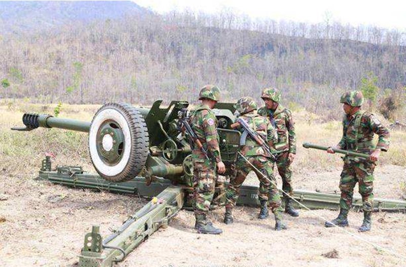 讲武谈兵|一口气引进中国三种先进火炮,柬埔寨炮兵实力飙升(图2) 车载155毫米火炮_SH-1型155毫米52倍径轮式自行火炮_柬埔寨陆军新型炮兵系统