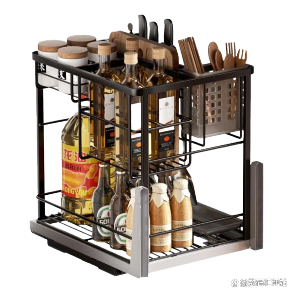 厨房拉篮哪个品牌性价比高?这几款口碑佳又实惠的推荐值得入手!(图1) 厨房拉篮选购指南_卡贝双层收纳篮_海尔橱柜品牌阻尼拉篮