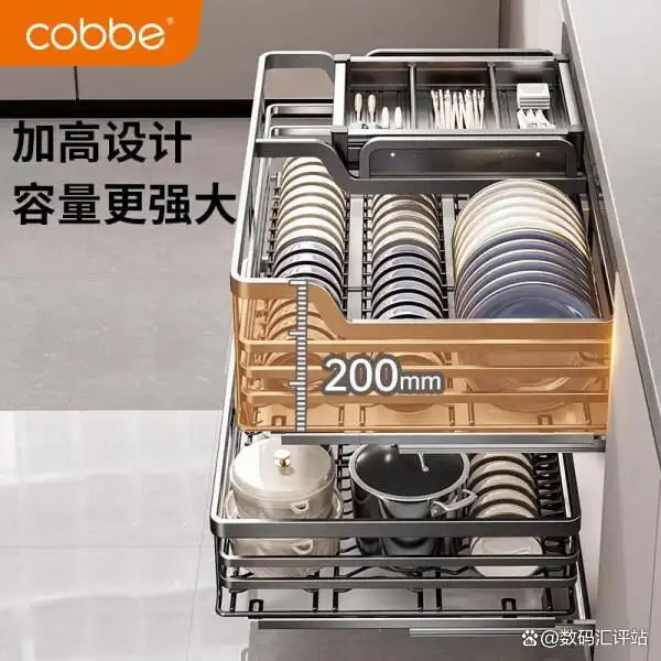 厨房拉篮哪个品牌性价比高?这几款口碑佳又实惠的推荐值得入手!(图12) 卡贝双层收纳篮_海尔橱柜品牌阻尼拉篮_厨房拉篮选购指南