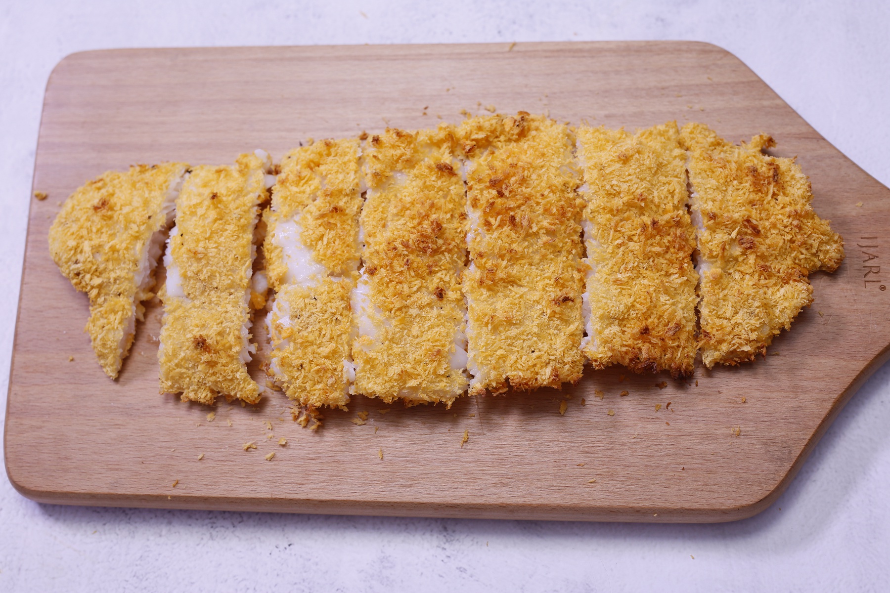 烤箱版香酥鱼柳,做法简单,金黄酥脆,外焦里嫩,孩子超爱吃(图12) 烤箱版香酥鱼柳做法_龙利鱼烤箱版香酥鱼柳食谱_用烤箱做烤鱼