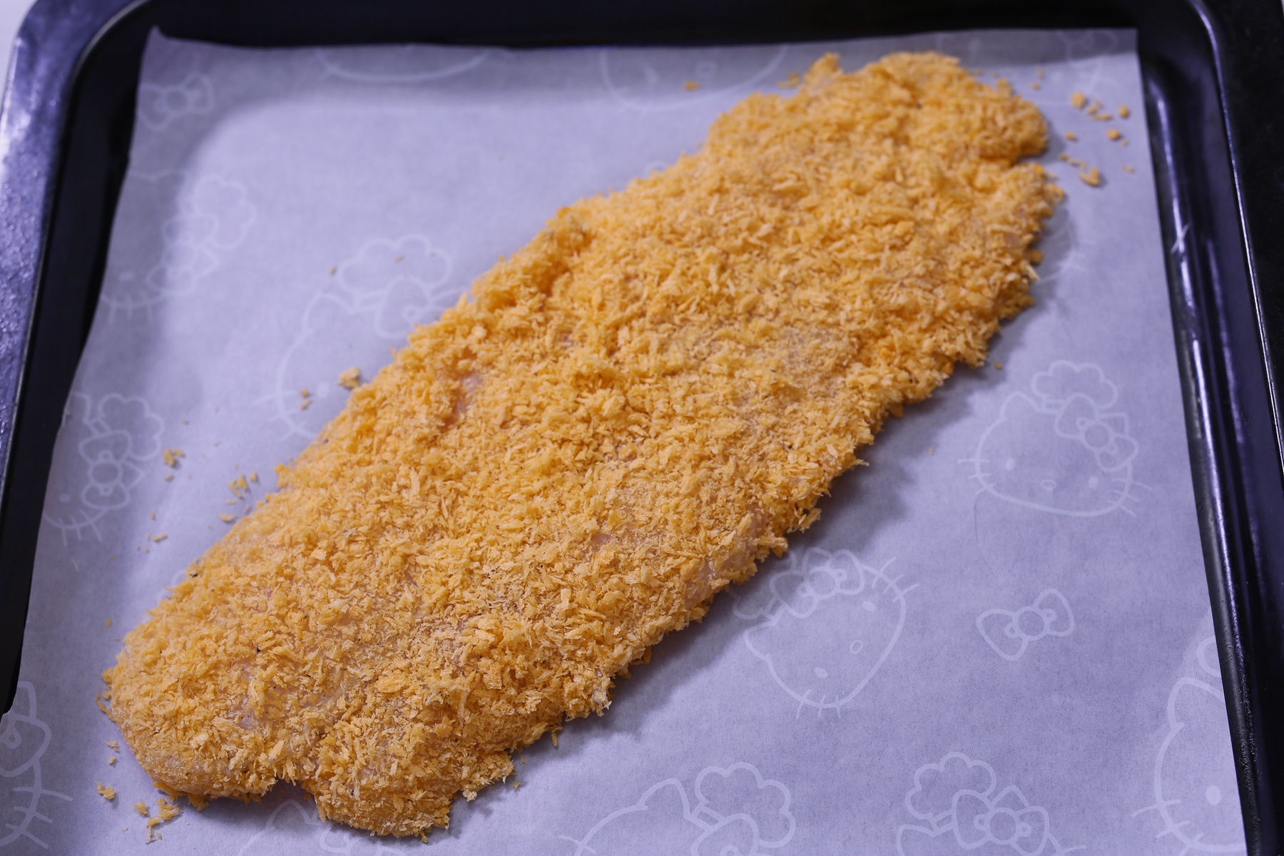 烤箱版香酥鱼柳,做法简单,金黄酥脆,外焦里嫩,孩子超爱吃(图10) 烤箱版香酥鱼柳做法_龙利鱼烤箱版香酥鱼柳食谱_用烤箱做烤鱼