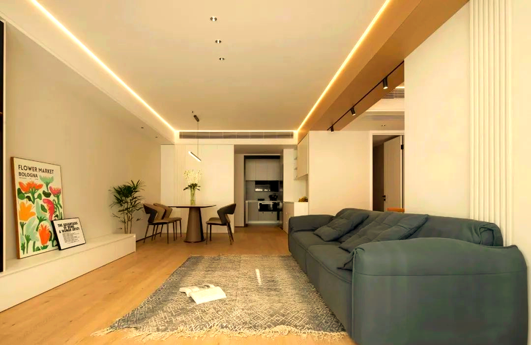 现代简约装修案例,功能齐全且风格干净舒适(图3) 1