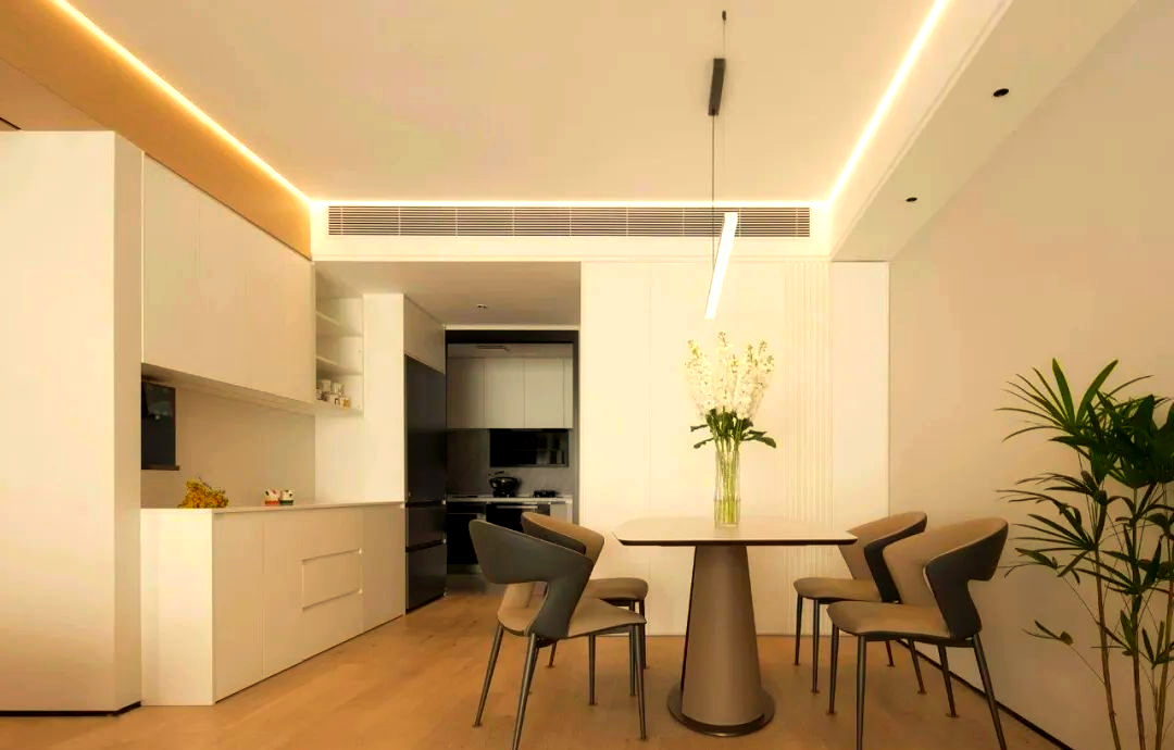 现代简约装修案例,功能齐全且风格干净舒适(图4) 1