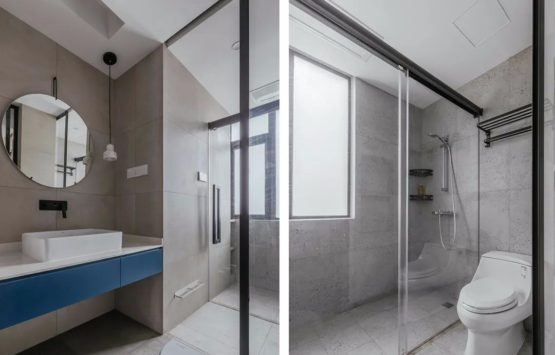 164m²的新房,他选择了现代简约风格,完工效果简洁大方!(图21) 现代简约复古设计_客厅无主灯电视墙设计_后现代简约装修