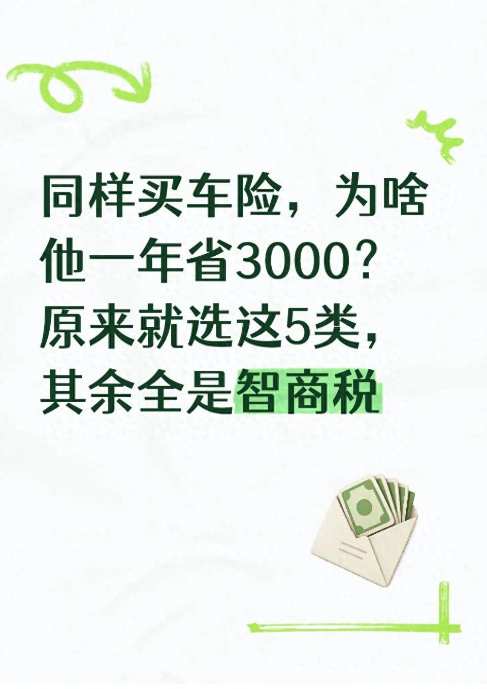 同样买车险,为啥他一年省3000?原来就选这5类,其余全是智商税(图1) 避坑清单_2025车险新规必买险种_汽车保险种类价格