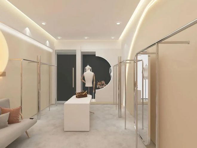 购物新体验:服装店装修美图大赏(图3) 服装店装修设计风格_服装店铺装修风格_现代简约服装店布局