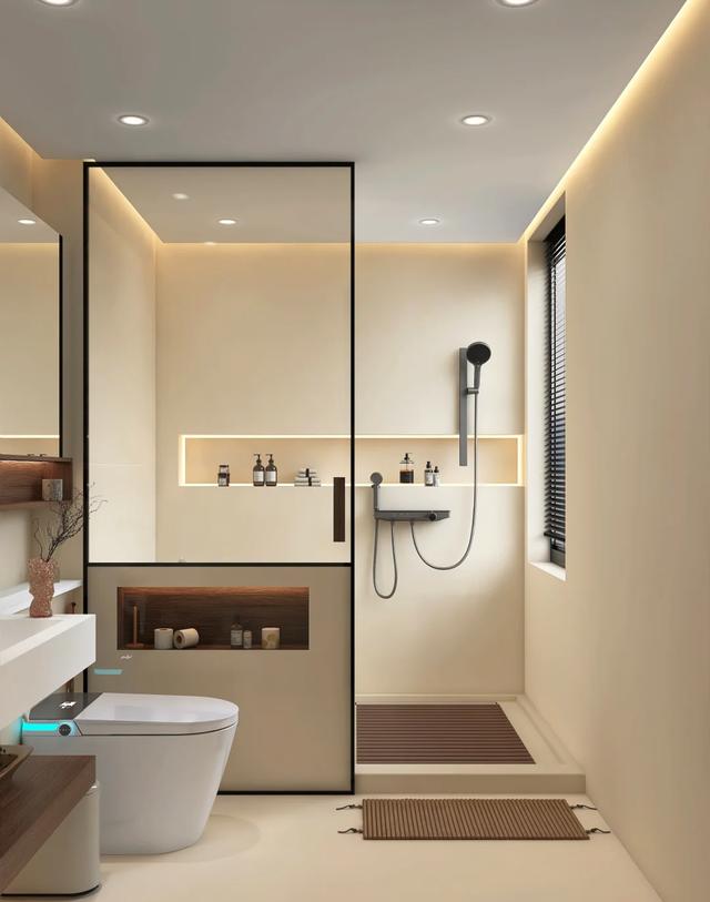 卫生间装修的6个关键布局,做错一个,后悔十年!(图2) 微水泥排水管兼容性_模块化三分离_小便斗安装间距需要多少合适