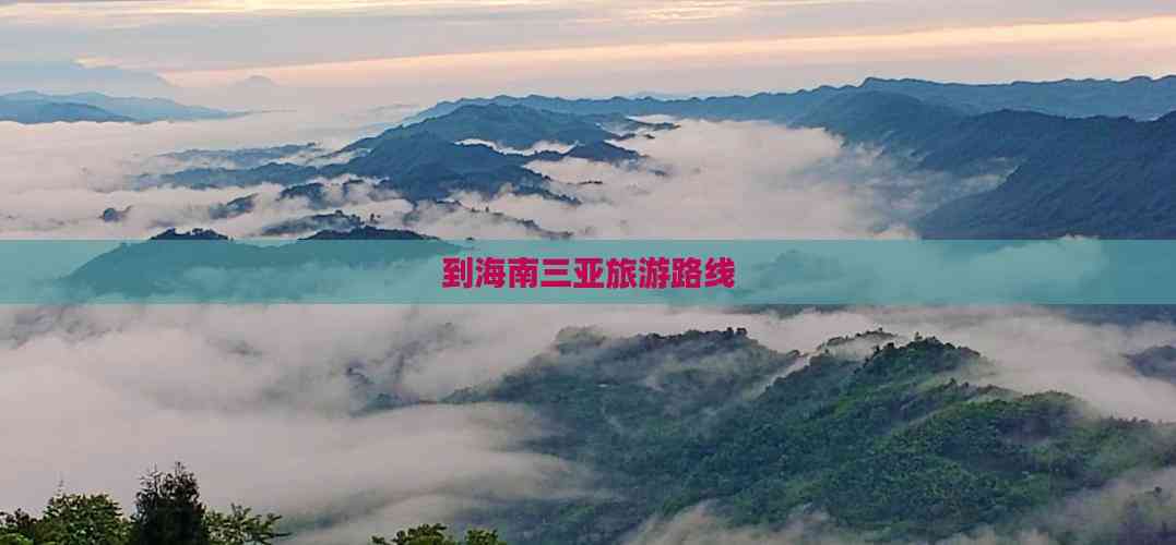 到海南三亚旅游路线(图5) 到海南三亚旅游路线