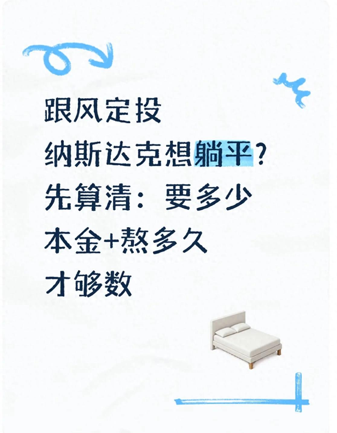 跟风定投纳斯达克想躺平?先算清:要多少本金+熬多久才够数(图1) 纳指定投多久能躺平_每月定投多少实现被动收入_货币基金计算收益